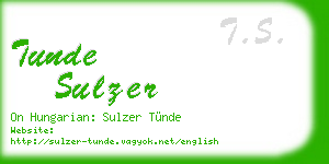 tunde sulzer business card
